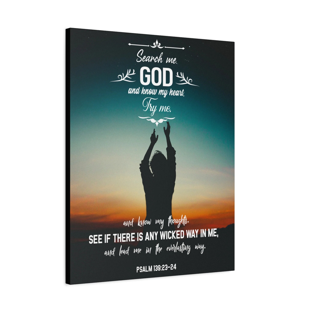 Scripture Canvas The Everlasting Way Psalm 139:23?-?24 Bible Verse Print